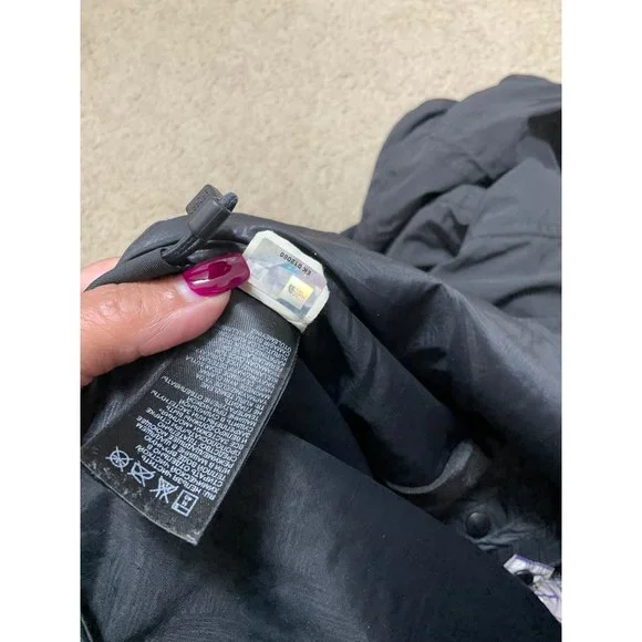 The North Face Jacket Women XL Black Plaid Inside Full Zip Coat Jacket
